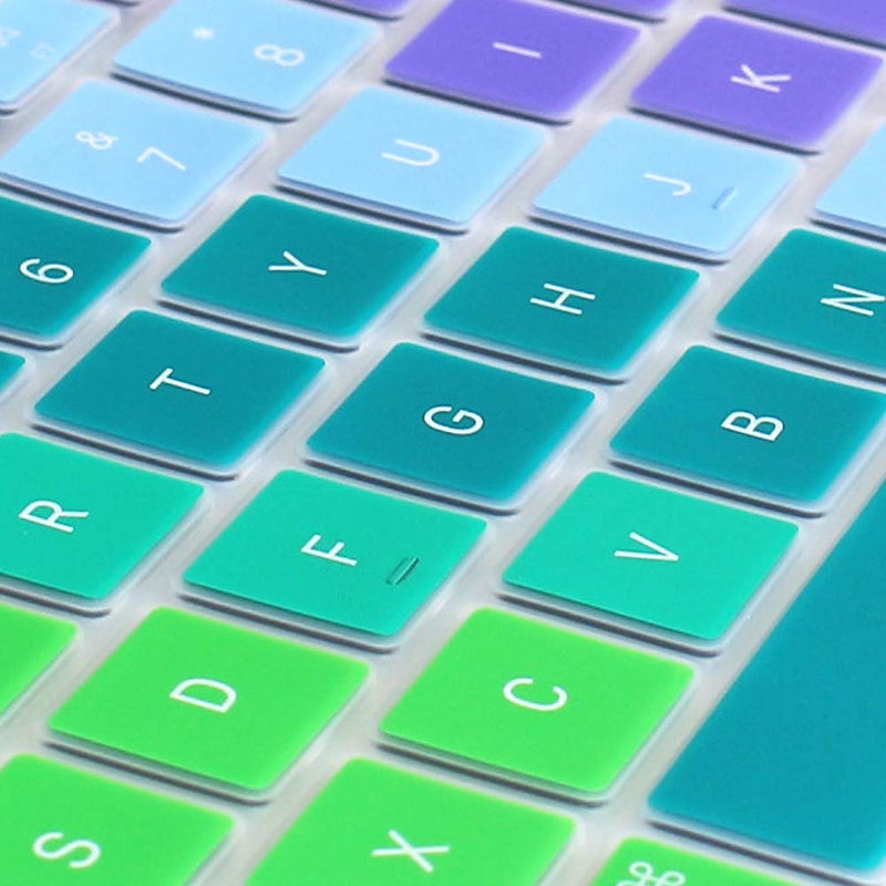 ProElife Keyboard Cover Skin for 2020 MacBook Air 13 Inch (Model: A2337 with Apple M1 Chip and A2179, U.S Layout) with Touch ID Keyboard Accessories Protector (Rainbow) - Image 4